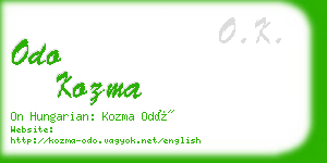 odo kozma business card